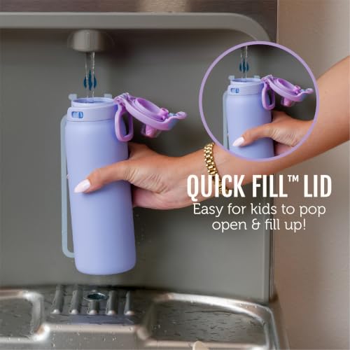 Ello Kids 16oz Tritan Water Bottle with Quick Fill Lid - Leak Proof & BPA Free