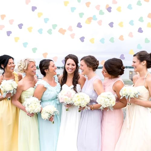 Pastel Rainbow Heart Garland - 52FT Party Streamers for Events