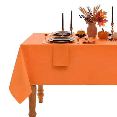Romanstile Waterproof Halloween Tablecloth - 60x84 inch Orange