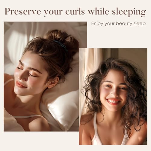 Black Small Mulberry Silk Scrunchies for Thin Hair - 3 Pack