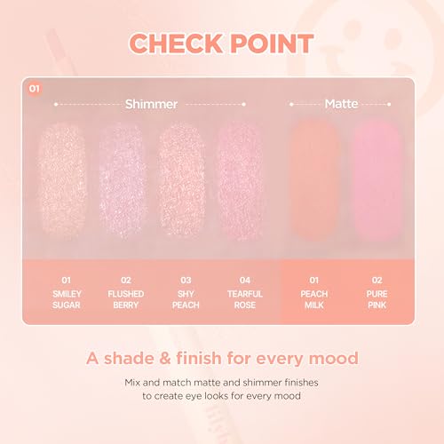 lilybyred Smiley Eye Blending Stick - Creamy Shimmer Eyeshadow, Smiley Sugar