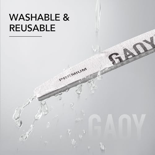 GAOY 10Pcs Professional Nail Files - 100/180 Grit Washable Emery Boards