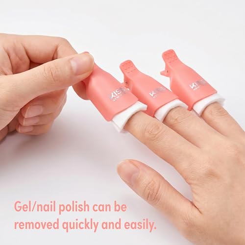 KISS New York Soak Off Clips for Easy Gel Polish Removal - 5 Count