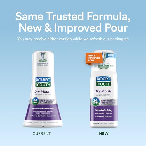 SmartMouth Zinc Mouthwash 16oz - 2 Pack | Dry Mouth & Bad Breath Relief