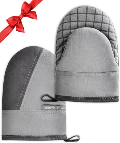 HULOSAN Mini Oven Mitts - 500°F Heat Resistant Kitchen Gloves