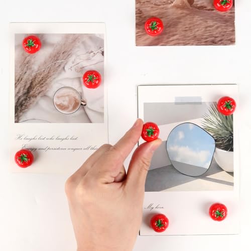 12-Pack Cute 3D Tomato Fridge Magnets - Durable & Fun Decor