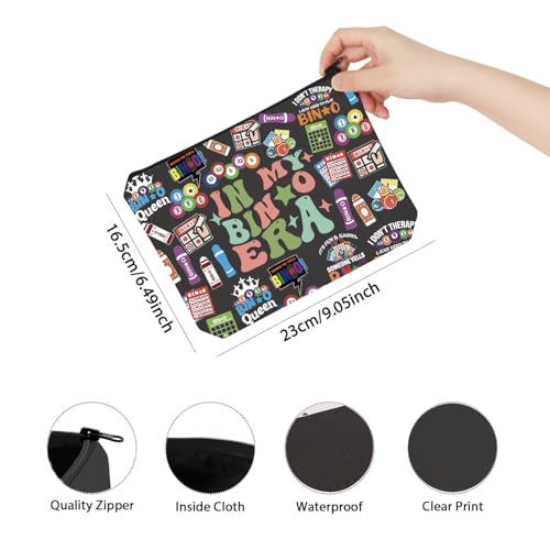 Funny Gaming Makeup Bag for Women, Durable Canvas Cosmetic Travel Pouch