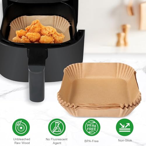 100 Pcs Disposable Parchment Paper Liners for 3 Qt Air Fryer