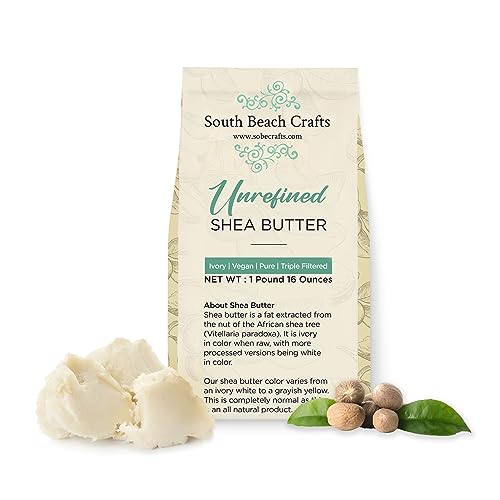 Grade A Raw African Shea Butter - 1 Pound for Skin & Hair Care