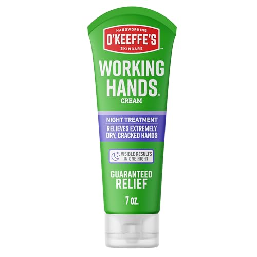 O'Keeffe's Working Hands Night Treatment Hand Cream, 7 oz | Repair Dry Cracked Hands