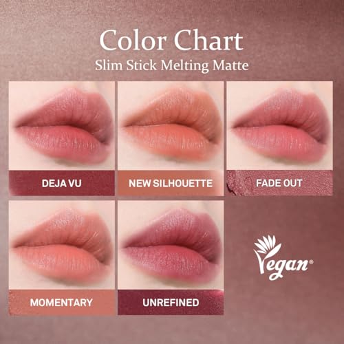 HINCE Slim Stick Melting Matte Lipstick - DEJA VU, Velvet-Matte Finish