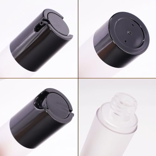 6Pcs 50ml Airless Pump Bottles - Refillable Travel Cosmetic Dispensers
