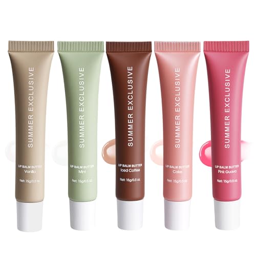 Summer Lip Balm Butter Set - Vanilla, Mint, Iced Coffee & More