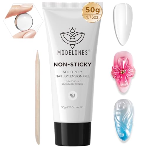 modelones 50g Clear Solid Builder Gel C1 for Nails & Extensions