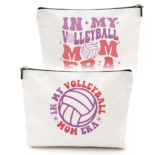 VICBOU Multicolor Volleyball Mom Essentials Makeup Bag – Great Gift for Women