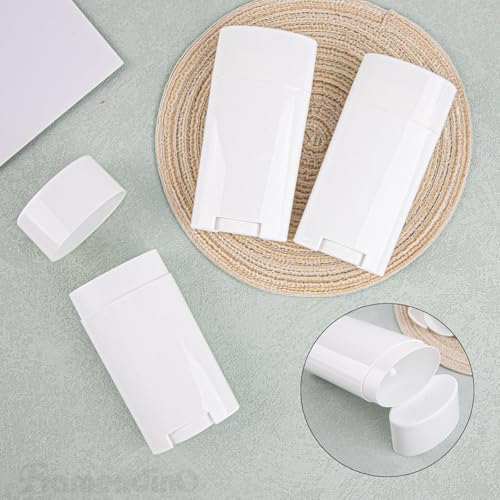 Framendino 10 Pack White 2.5 Oz Empty Deodorant Containers