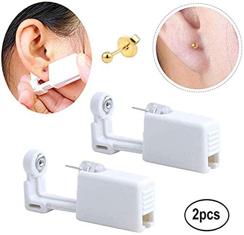 XUKEKOY Ear Piercing Gun Kit - 2 Pack Disposable with Ear Studs