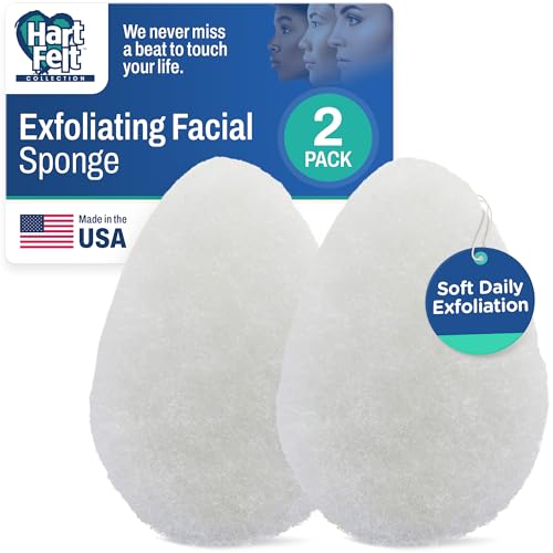 Reusable Tear Drop Facial Scrubber Sponges - 2 Pack