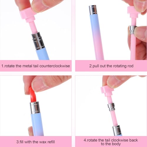 2 Pcs Rhinestone Picker Tools with 6 Refills - Nail Art & Craft Dotting Pen Set