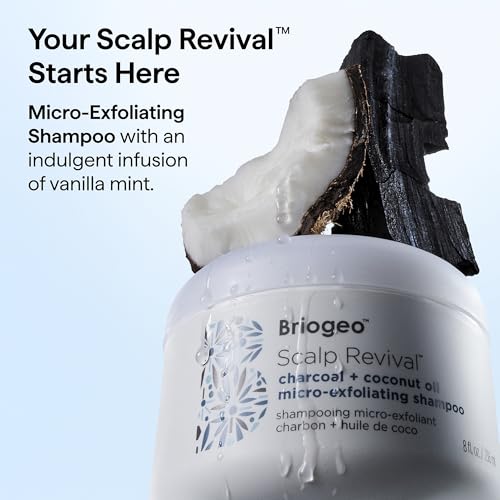 Briogeo Scalp Revival Charcoal + Coconut Oil Micro-Exfoliating Shampoo | Sulfate-Free Scalp Scrub for Dry, Itchy, or Oily Scalp | Detoxifying & Hydrating | Vegan & Cruelty Free