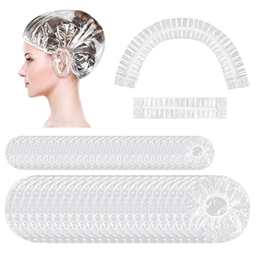 130 Pcs Waterproof Shower Caps & Ear Covers Set - Hair & Ear Protection