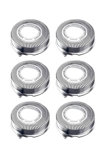 6 Pcs SH30 Replacement Razor Blades for Philips Norelco Series 3000 Shavers