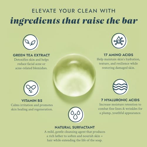 VOESH pH-Balancing Vegan Clear Soap for Sensitive Skin - Unscented