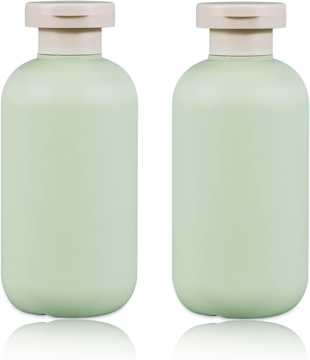 Refillable 8.8oz Squeeze Bottles - Plastic Travel Containers for Creams, Lotions & Shampoo | 2-Pack