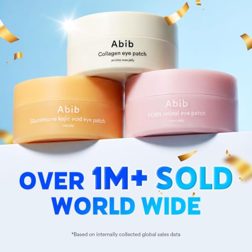 Abib Glutathione Kojic Acid Eye Patches for Dark Circles & Radiance - 60ct