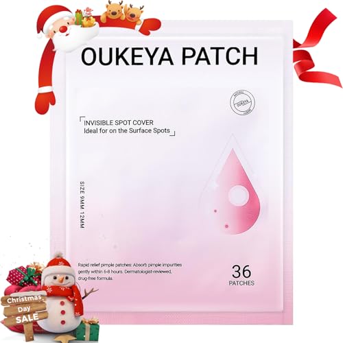 OUKEYA Hydrocolloid Acne Pimple Patches - 36 Invisible Spot Treatments