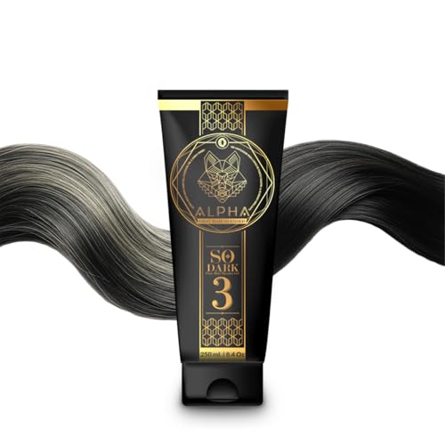 Ouro Alpha So Dark Gray Hair Gel - Natural Black Cover & Styling 8.45oz