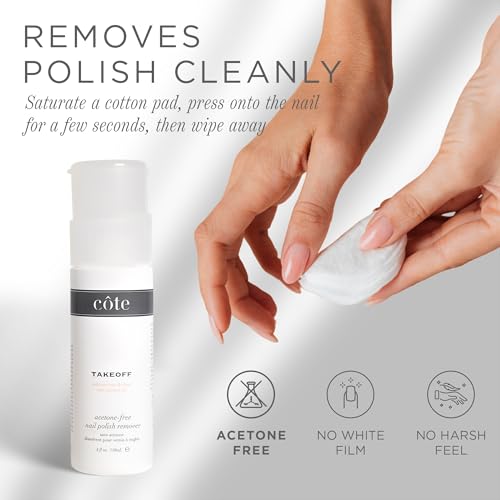 Cote Beauty Non-Acetone Nail Polish Remover, Wild Sea Rose, 4 Fl Oz