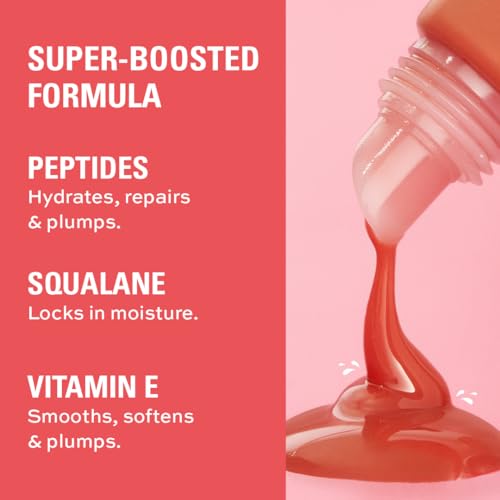 Revolution Juicy Peptide Lip Balm - Pink Strawberry, Hydrating Tint