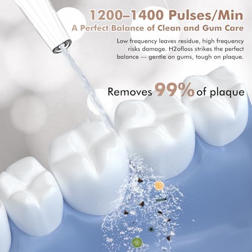 H2ofloss Cordless Water Flosser with 30 Freshening Tablets - 5 Modes