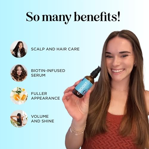 Volumizing Biotin Hair Serum for Men & Women - Rosemary Mint - 4 Fl Oz