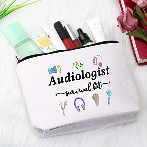 Beige Audiologist Gift Zipper Pouch - Graduation Survival Kit & Makeup Bag