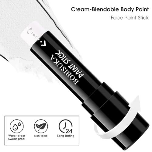 BOBISUKA White Face Paint Stick for Halloween & Cosplay Makeup