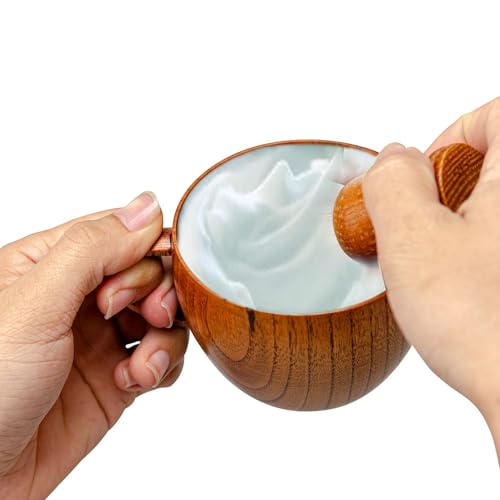 Wooden Shaving Bowl with Handle - Shaving Soap Bowl for Men (2#)