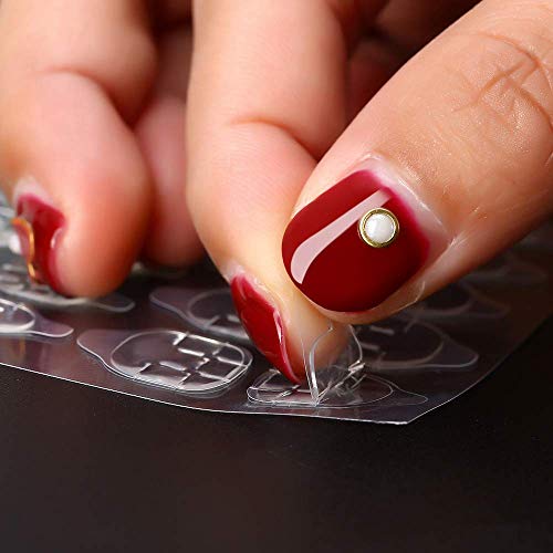 Mwellewm 1200Pc Double-Sided Nail Adhesive Tabs - Waterproof Jelly Stickers