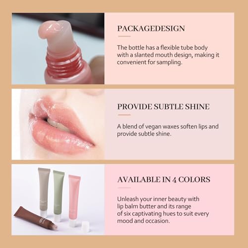 4PCS Summer Lip Balm Set - Moisturizing Lip Gloss for Girls