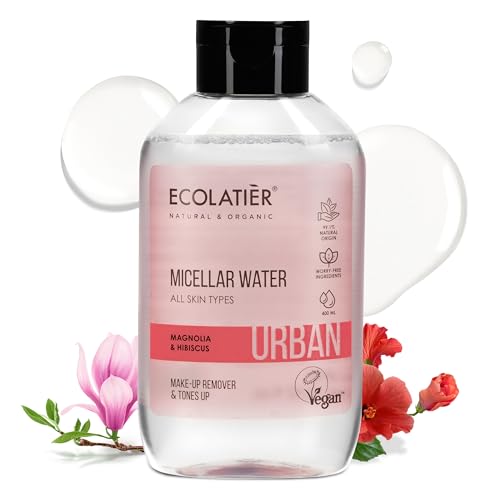 ECOLATIÈR Micellar Water for Sensitive Skin with Aloe Vera - Magnolia, 13.5 Fl Oz
