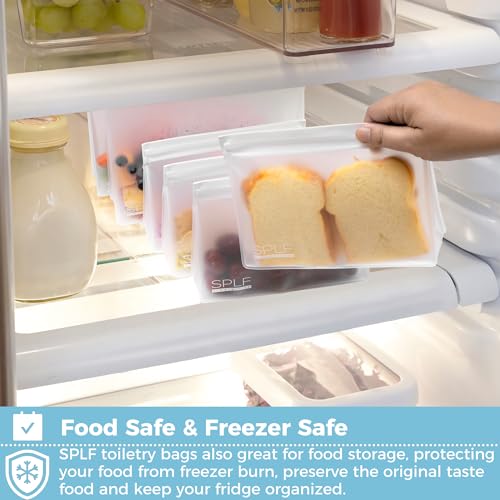 SPLF 4-Pack Leakproof Clear Toiletry Bags - TSA Approved Travel Set