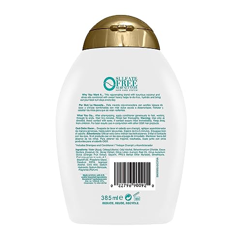 OGX Quenching + Coconut Curl-Defining Conditioner 13oz Pack of 2 for Curly Hair