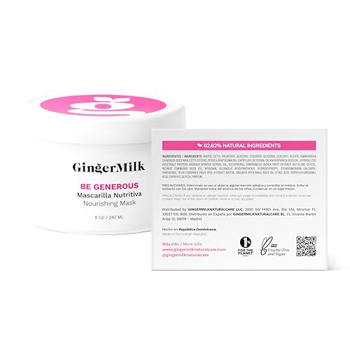 Ginger Milk Deep Conditioning Hair Mask for Dry Curly Hair - 8 oz