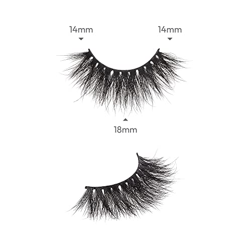 i-ENVY Luxury 3D Real Mink False Eyelashes - 3 Pack Multi-Curl Fluffy Lashes