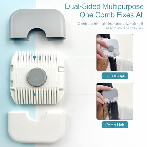 2-Pack Double-Sided Hair Trimmer Comb for Women - Portable & Safe