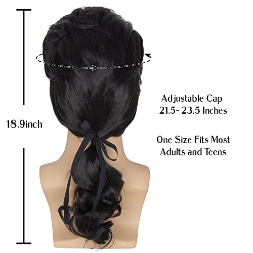 Gaston Short Wavy Brown Cosplay Wig with Ponytail - Heat-Friendly Synthetic