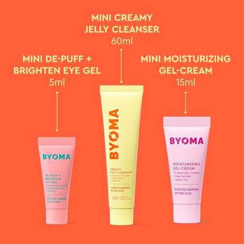 BYOMA Brightening Skincare Set – Travel Size 3-Step Hydrating & Radiance Boosting Routine
