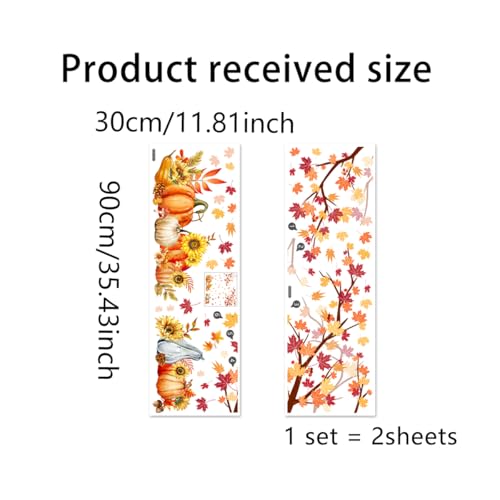 Autumn Maple Leaf Wall Decals - Removable Stickers for Decor