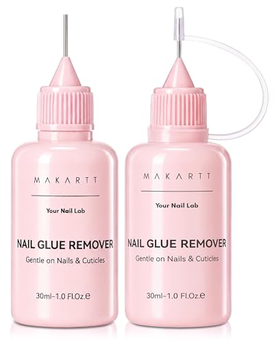 Makartt Jojoba Oil Nail Glue Remover - 30ML 2-Pack, Acetone-Free